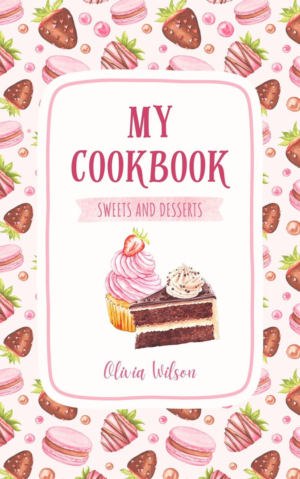 Free Printable Customizable Recipe Book Cover Templates Canva
