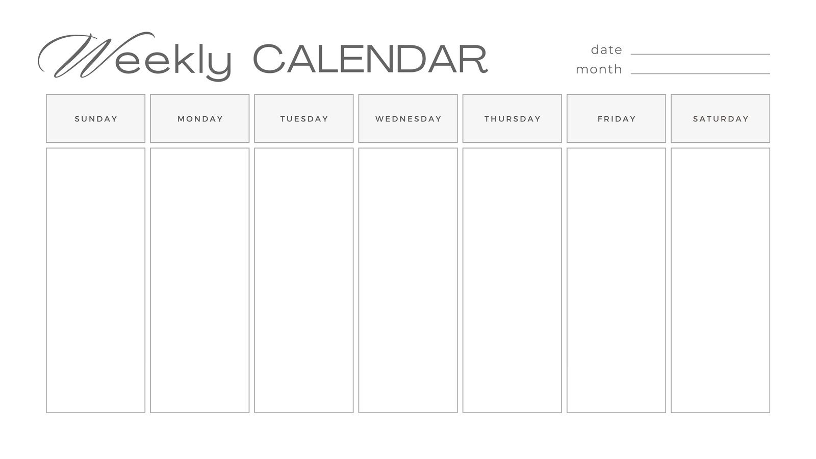 Free Printable Weekly