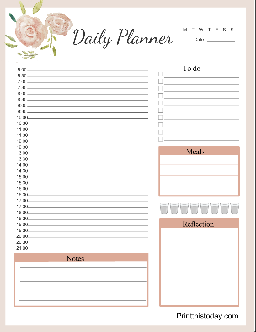 Free Printable Daily Organizer
