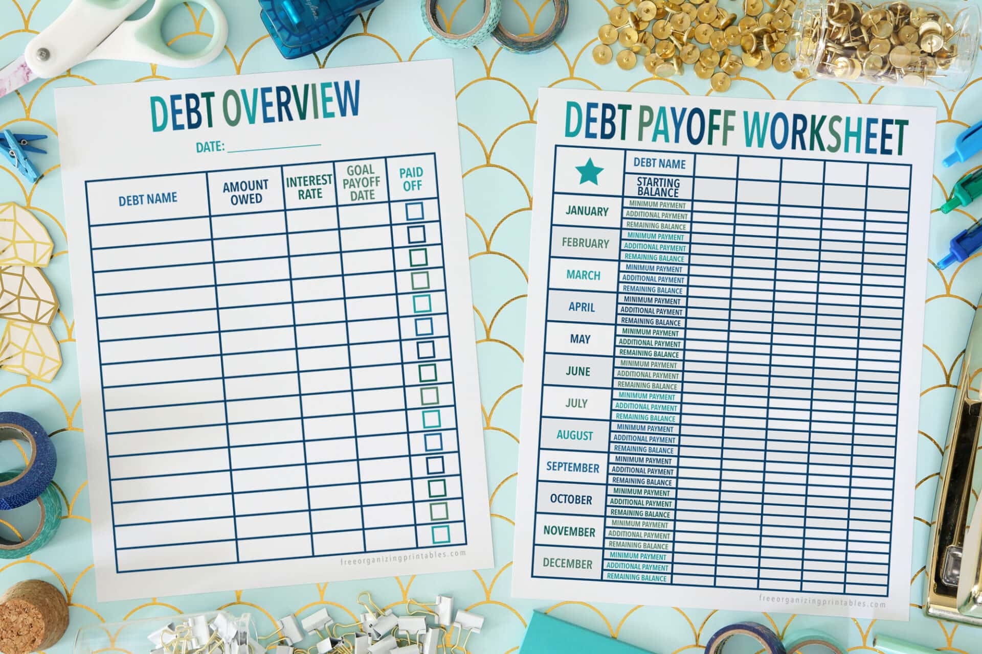 Debt Snowball Worksheet Free Printable