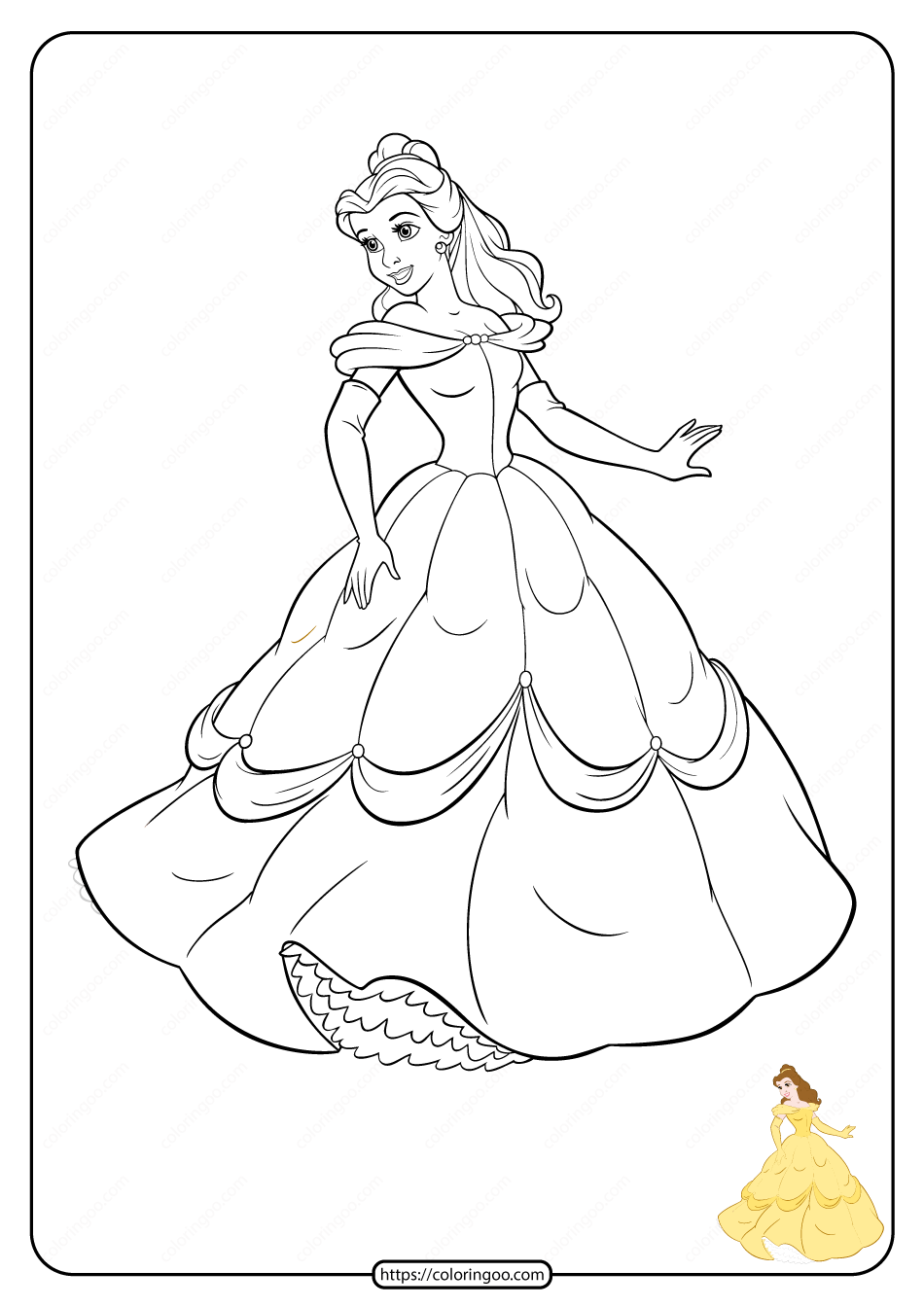 Free Printable Disney Princess Coloring Pages 03