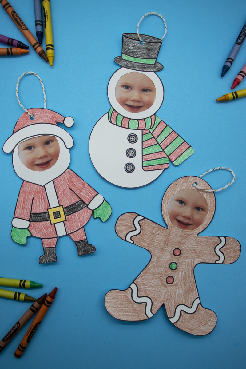 Free Printable DIY Photo Ornaments For Kids Pjs And Paint