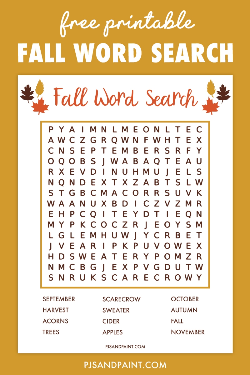 Fall Puzzles Printable Free