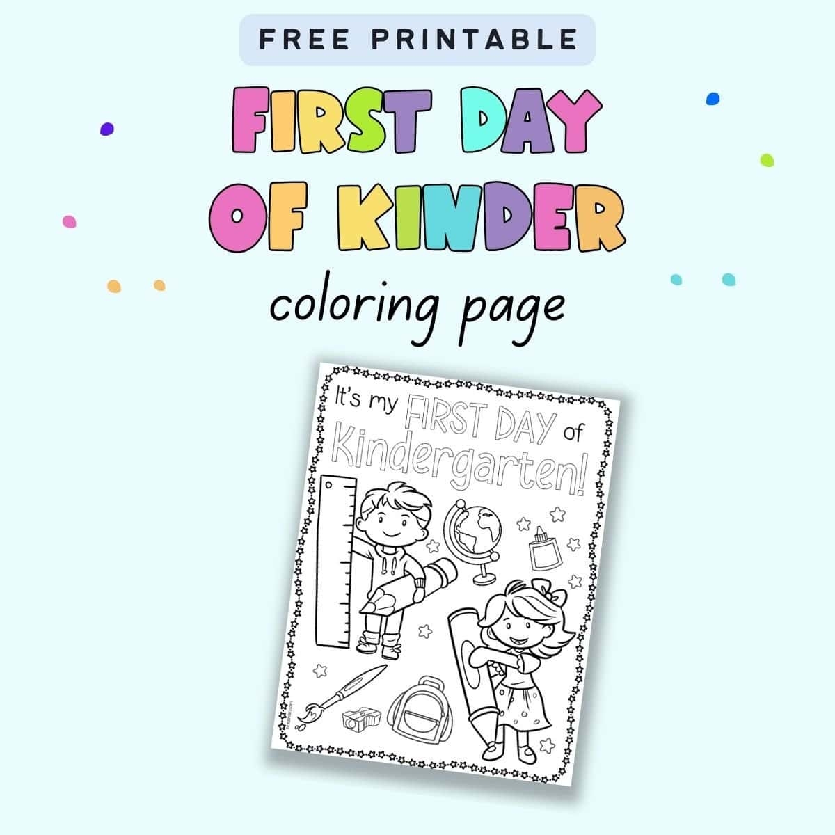 First Day Jitters Free Printables