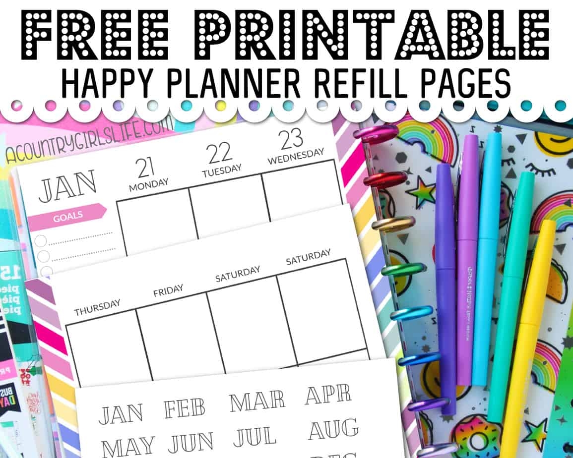 Free Planner Dashboard Printable