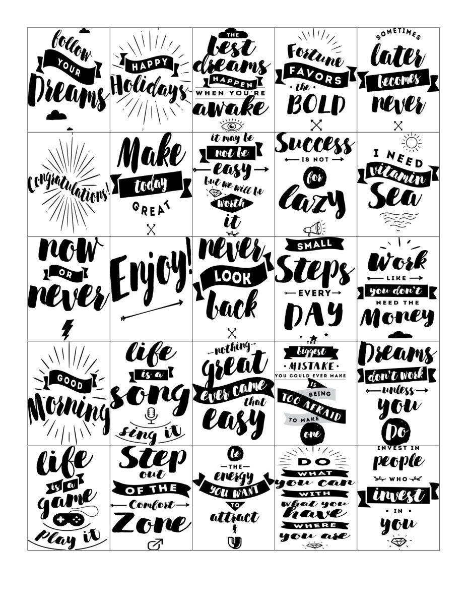 Free Printable Inspirational Quote Stickers For Your Planner