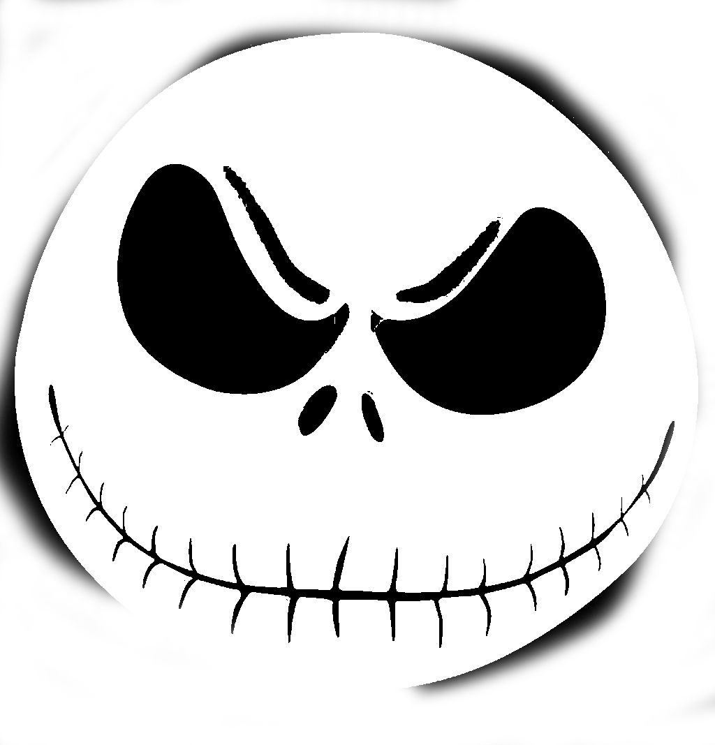 Free Printable Jack Skellington Pumpkin Carving Stencil Templates Download