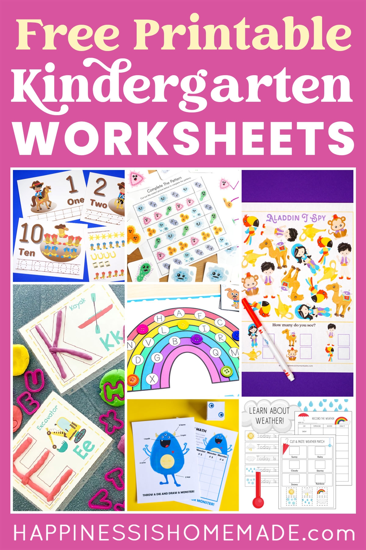 Free Printable Kindergarten Worksheets Happiness Is Homemade