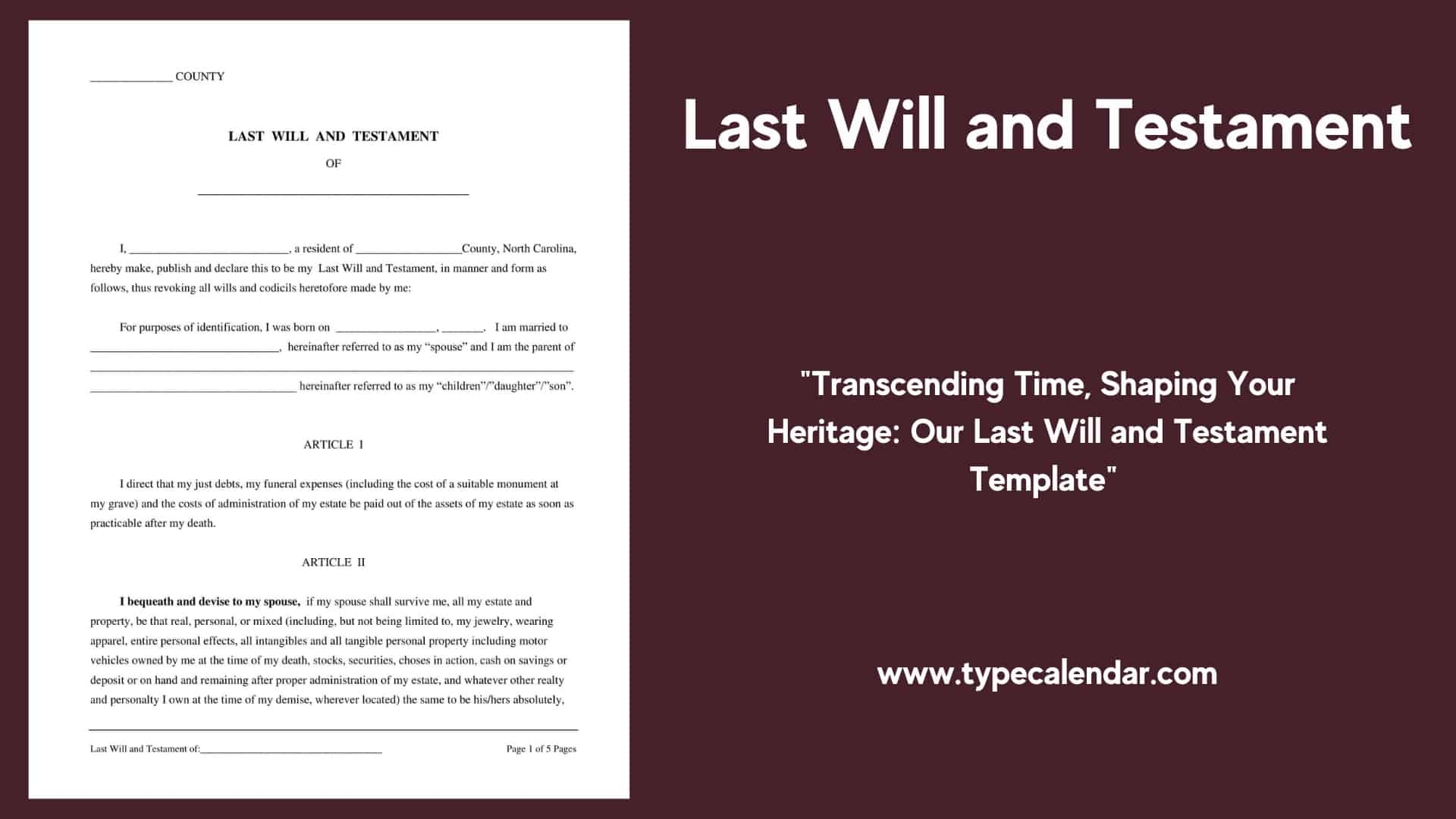 Will Forms Free Printable