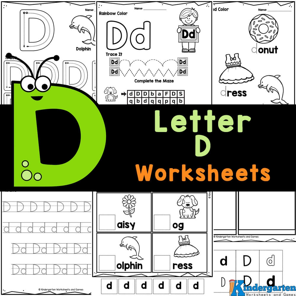 FREE Printable Letter D Tracing Worksheets For Kindergarten