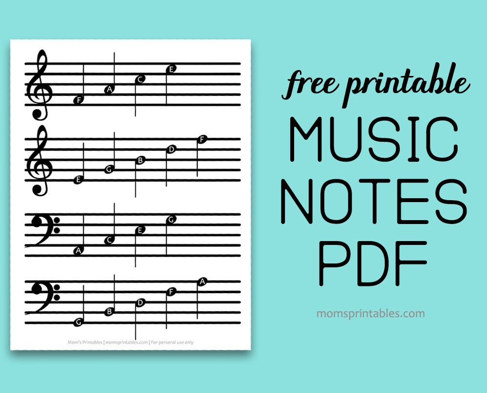 Free Printable Reading Music Notes