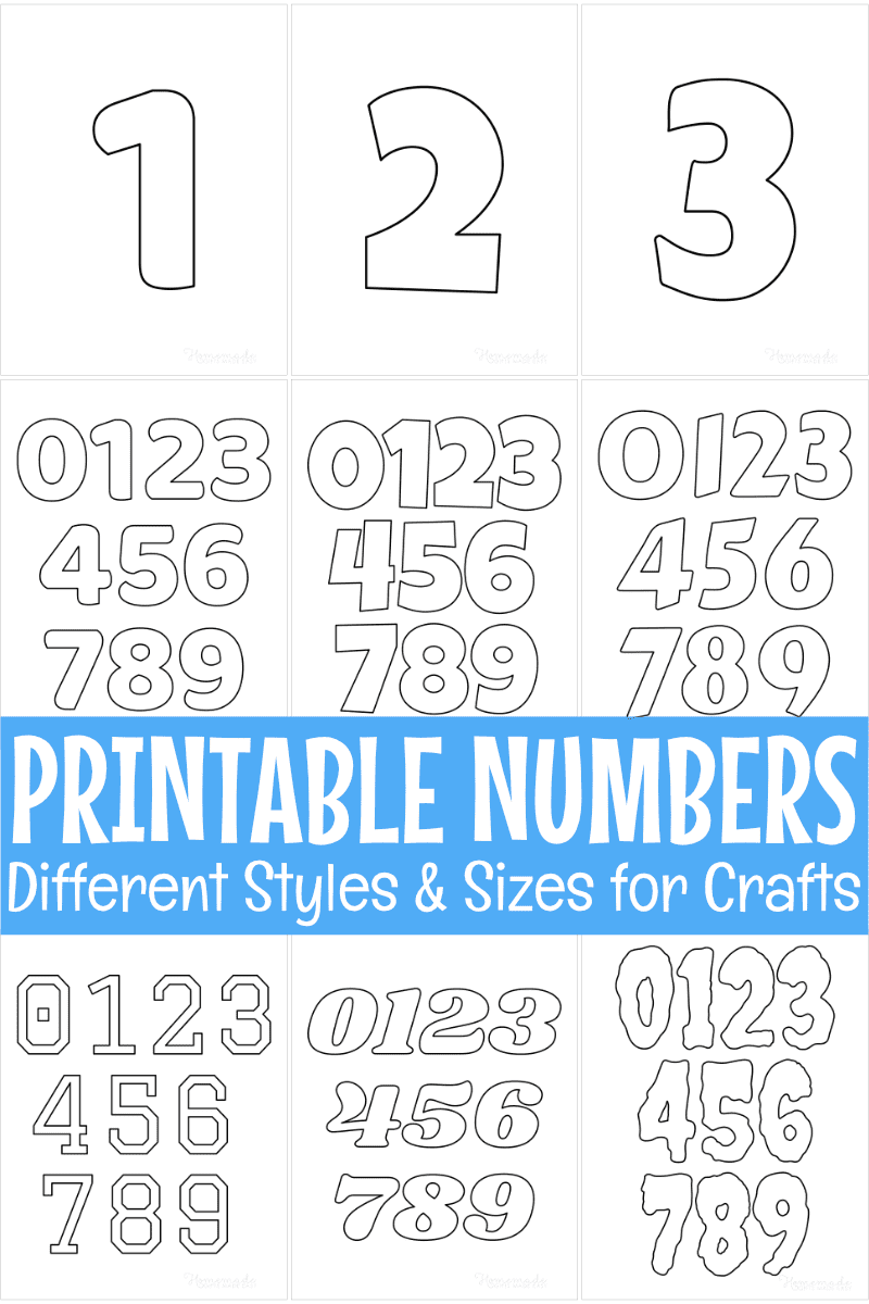 Free Printable 4 Inch Numbers