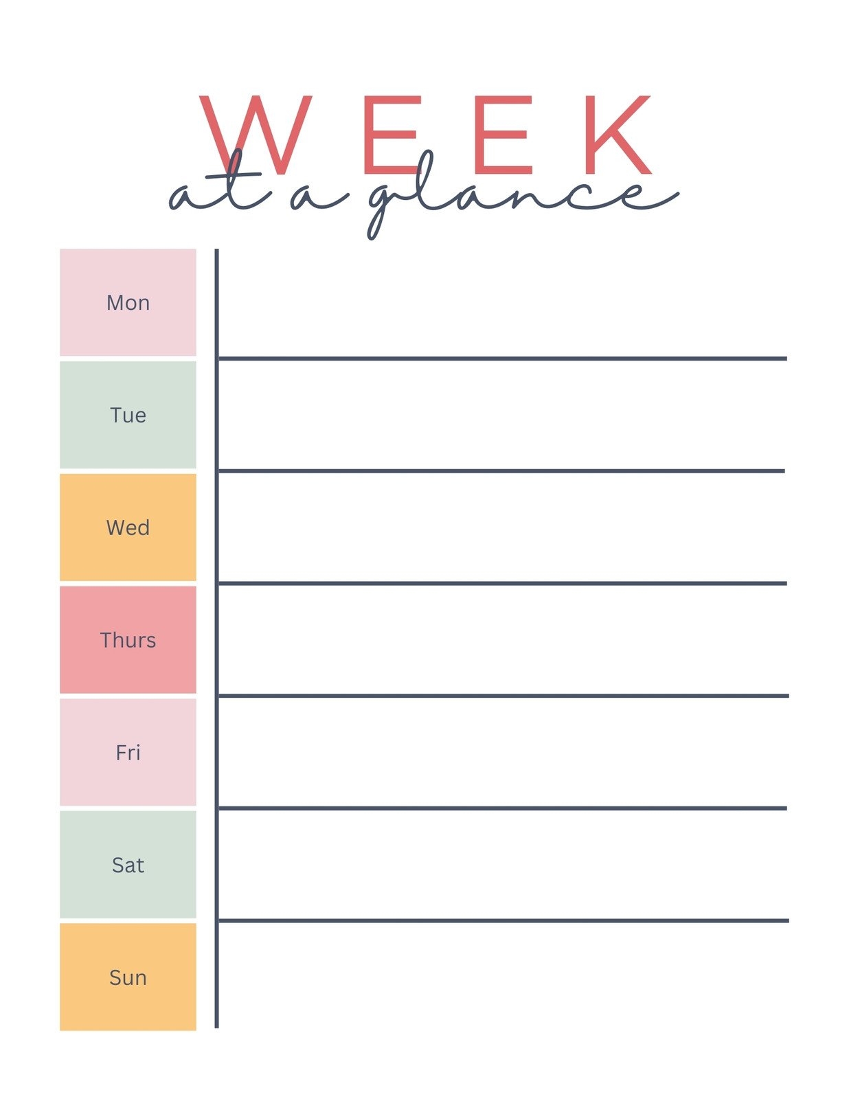 Weekly Planner Printable Free