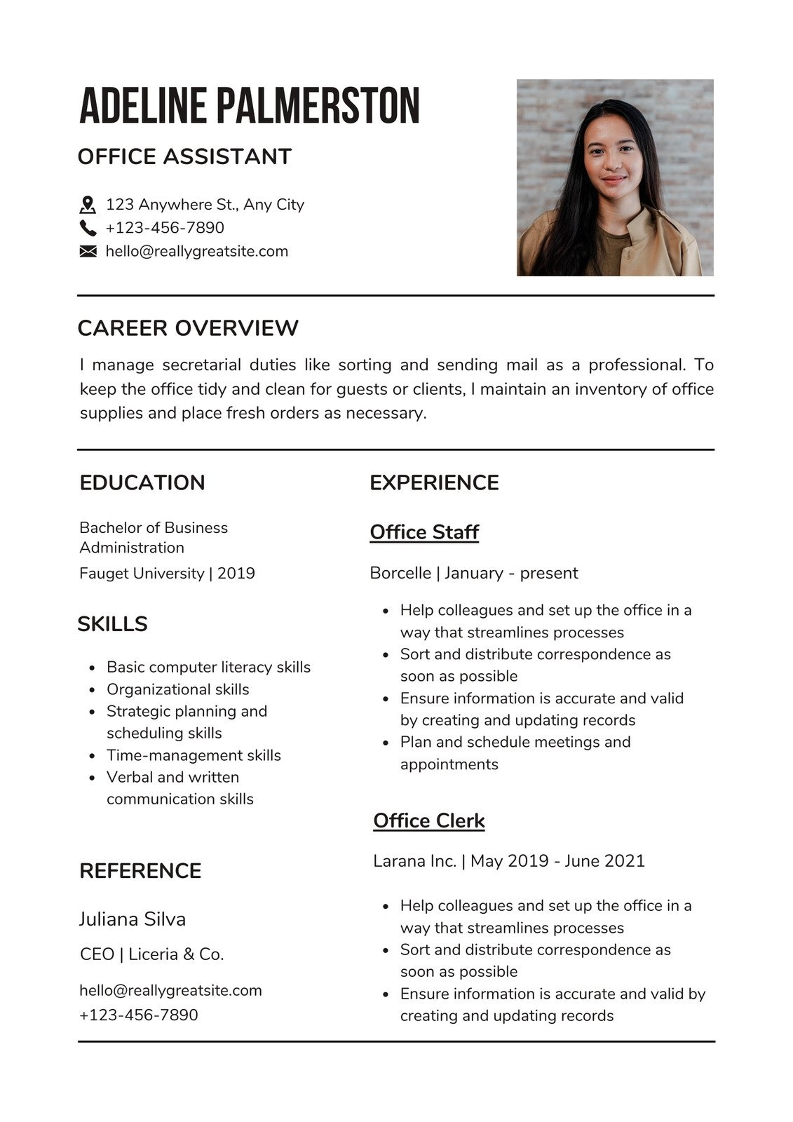 Free Printable Resumes
