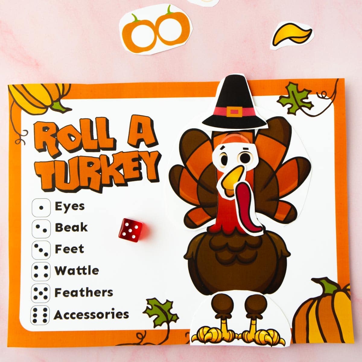 Free Printable Roll A Turkey Dice Game Play Party Plan