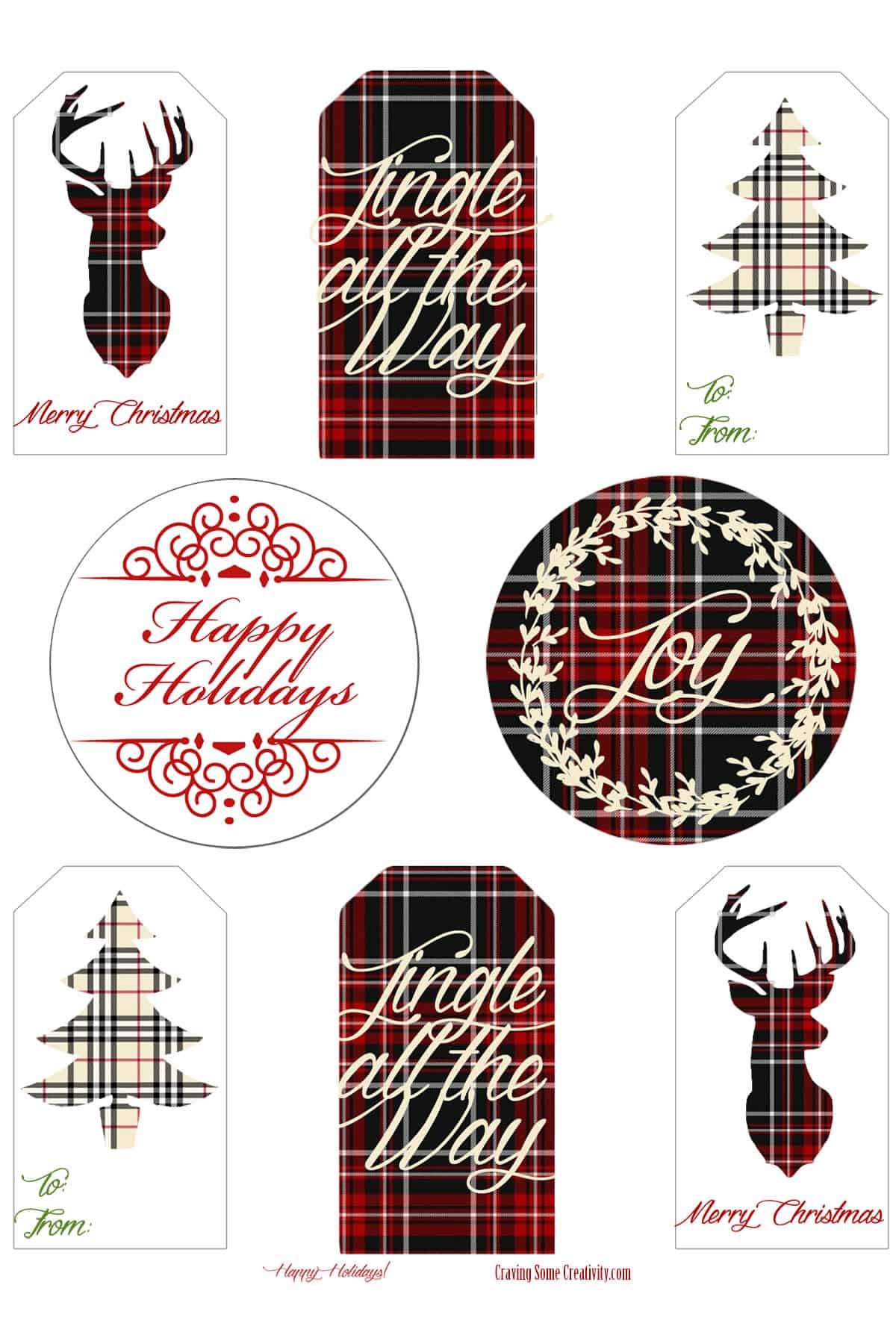 Free Printable Rustic Christmas Tags Craving Some Creativity