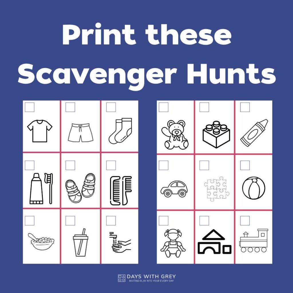 FREE Printable Scavenger Hunts Days With Grey