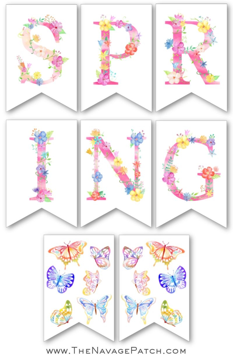 Free Printable Spring Banner The Navage Patch