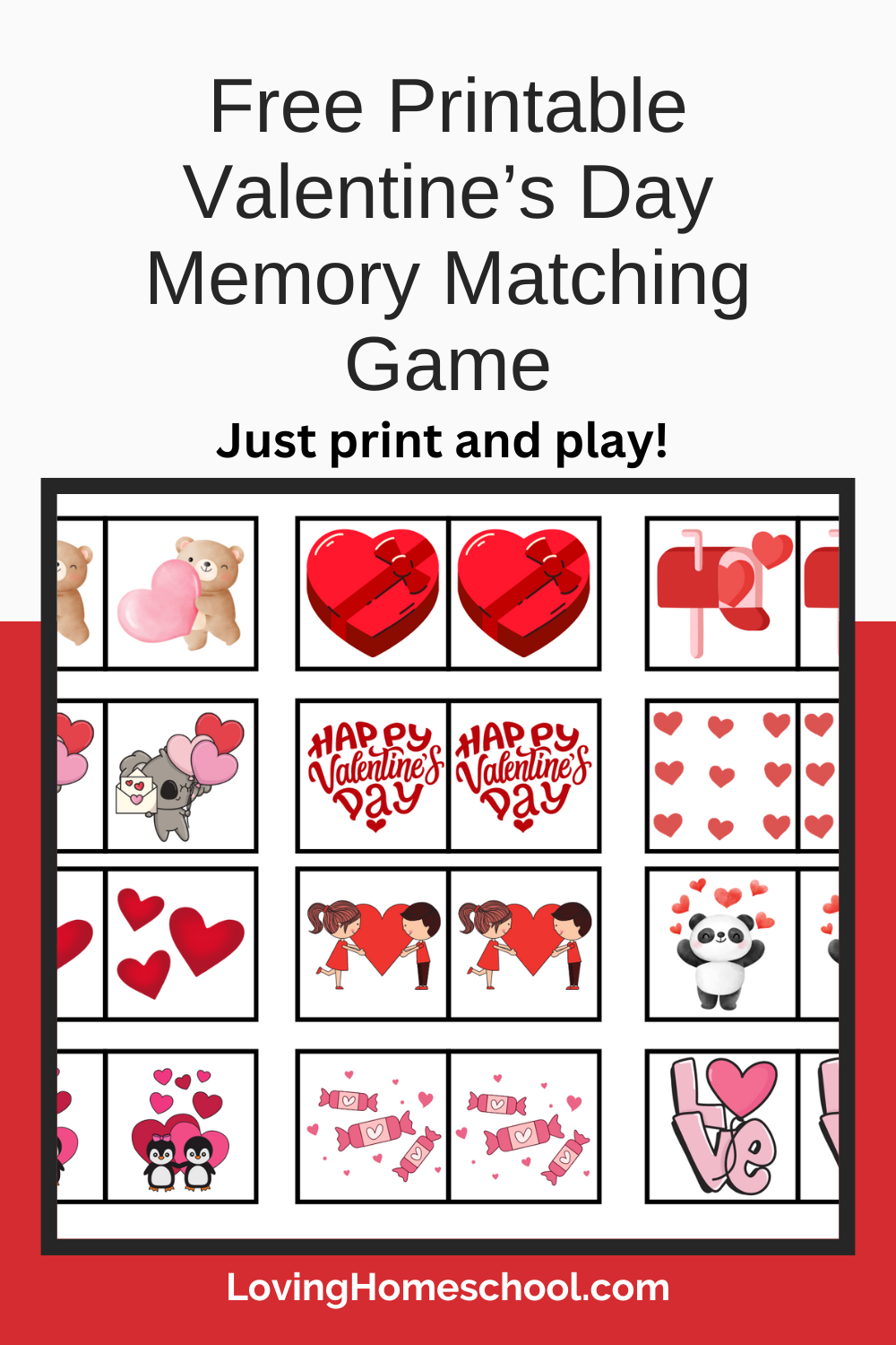 Free Printable Valentine s Day Memory Matching Game LovingHomeschool