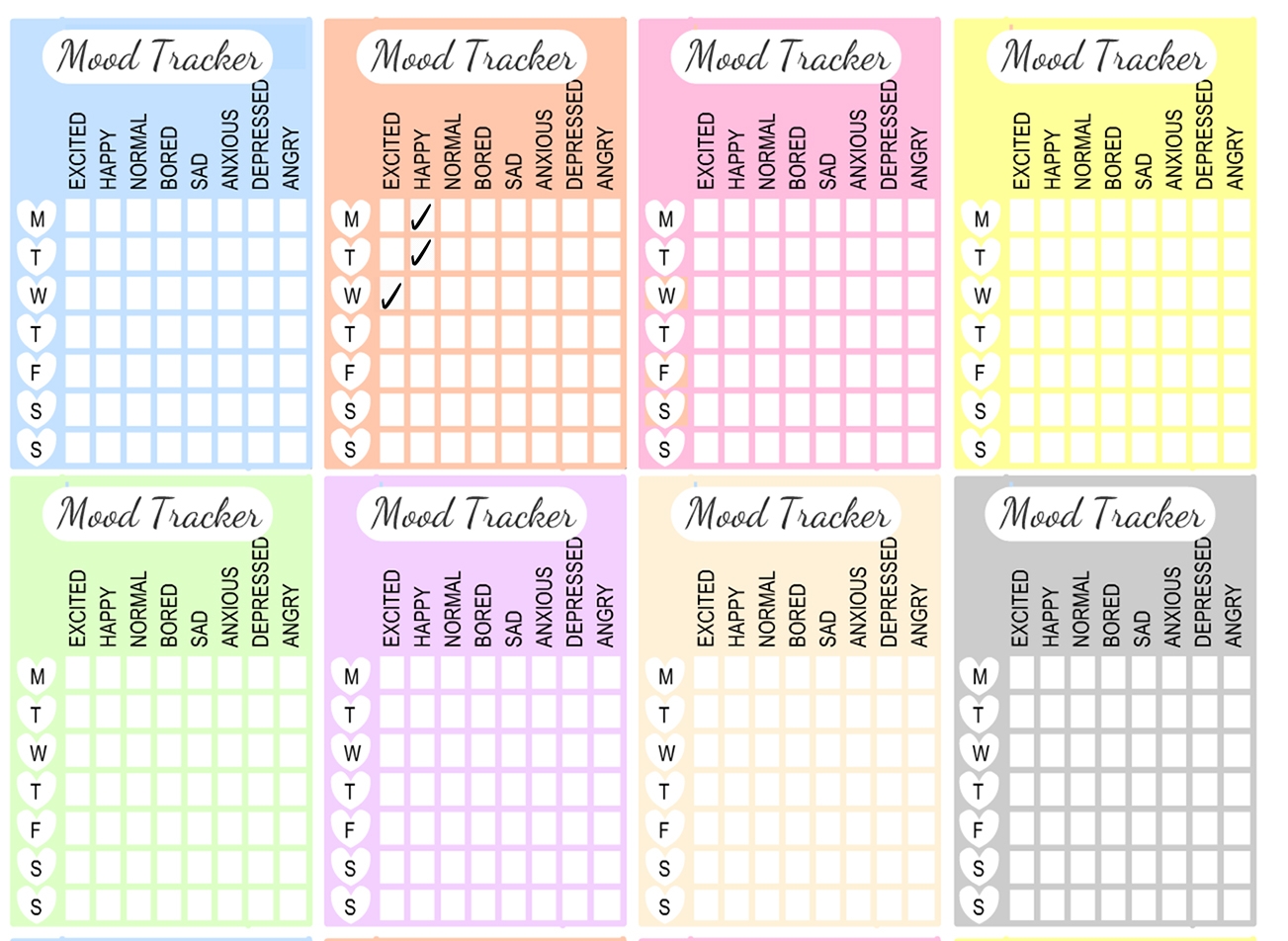 Mood Tracker Printable Pdf Free