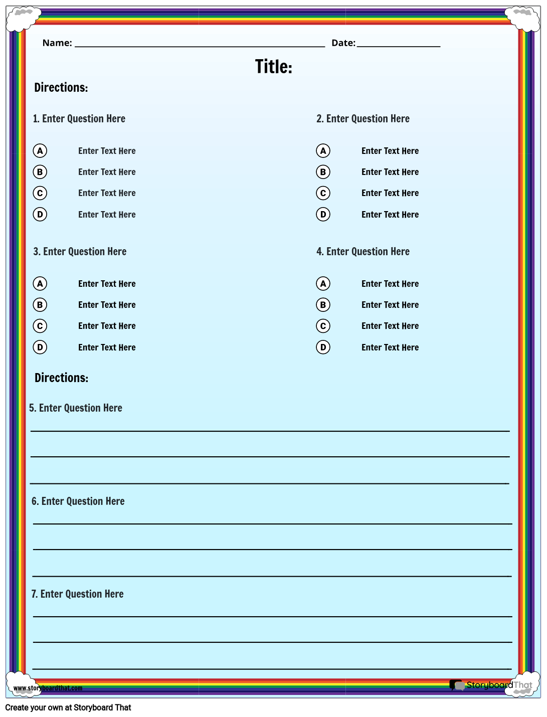 Free Quiz Maker Online Templates For Teachers Tests