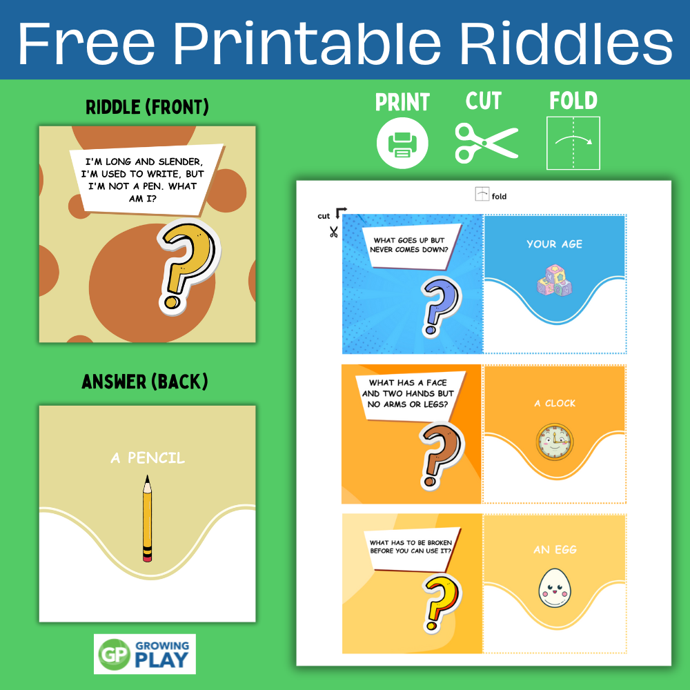 Free Riddles For Kids Printable Growing Play