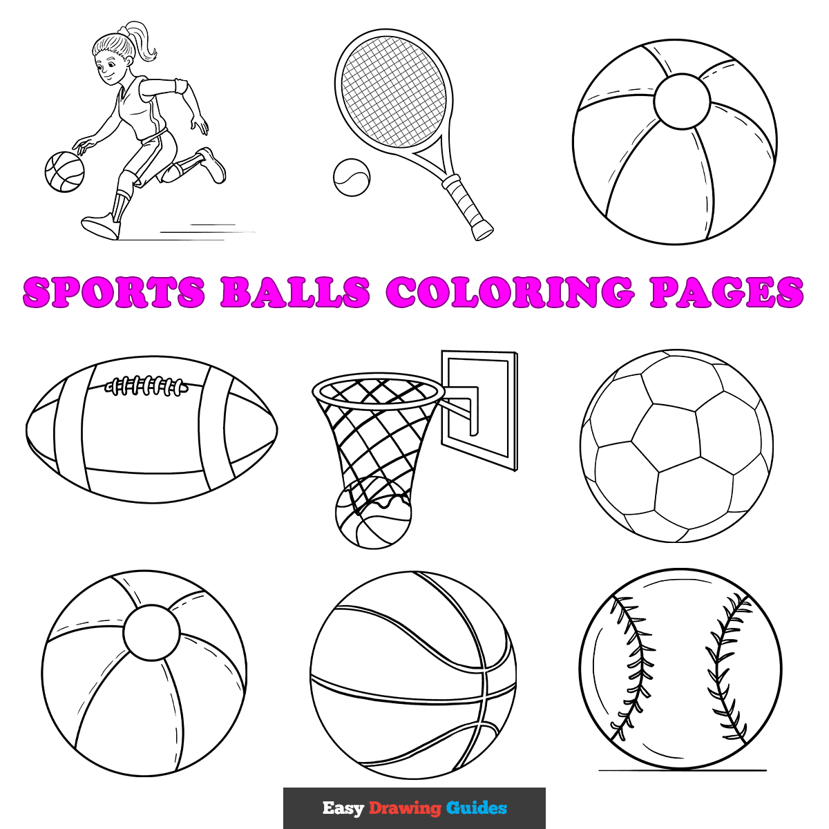 Free Sports Balls Coloring Pages For Kids 12 Printable Sheets