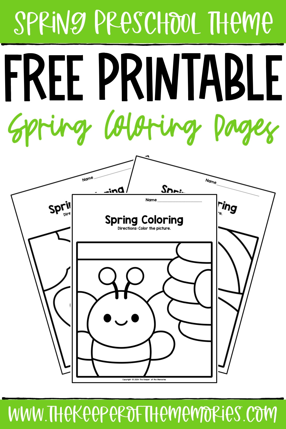 Free Spring Coloring Pages The Keeper Of The Memories
