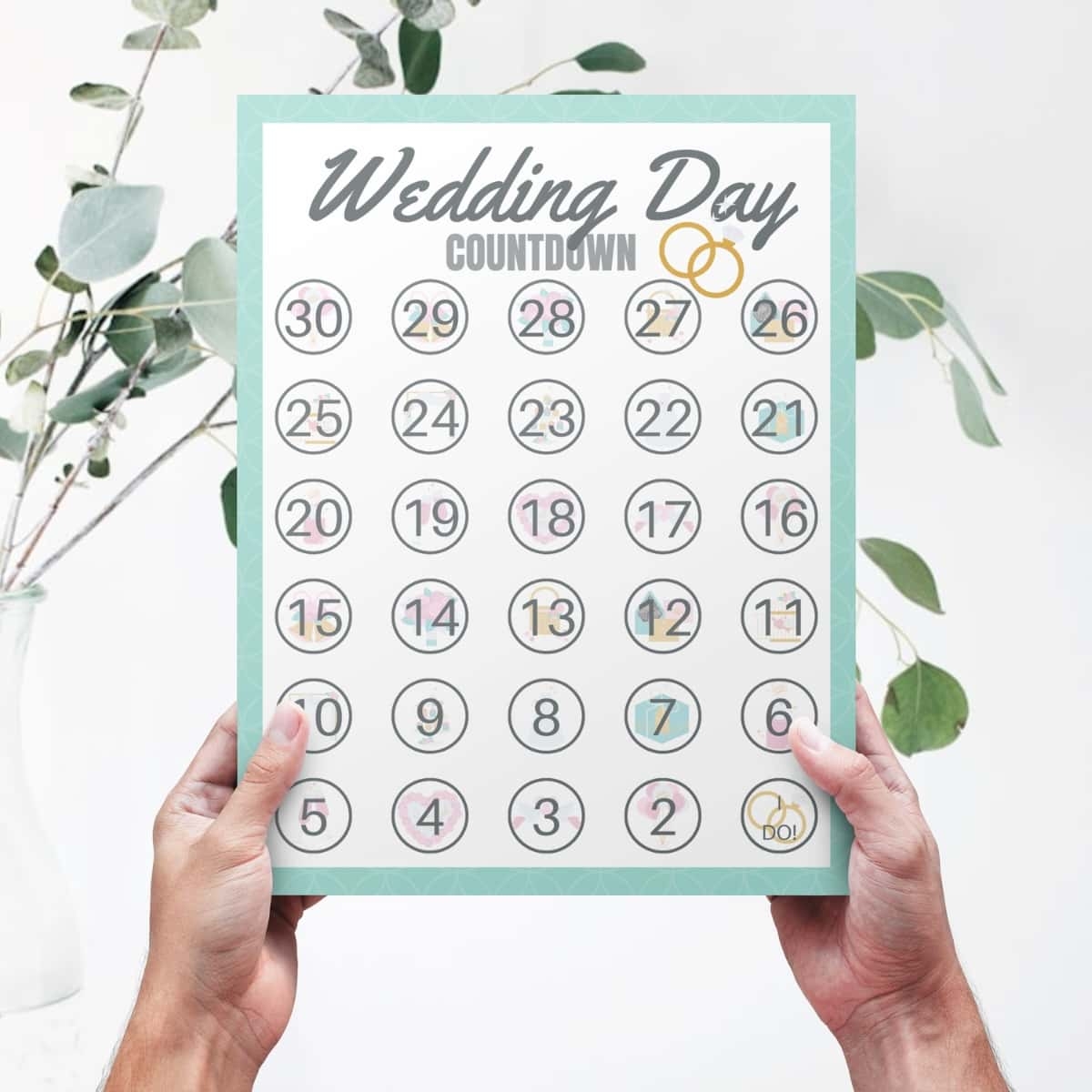 FREE Wedding Countdown Calendar Printable Printables For Life