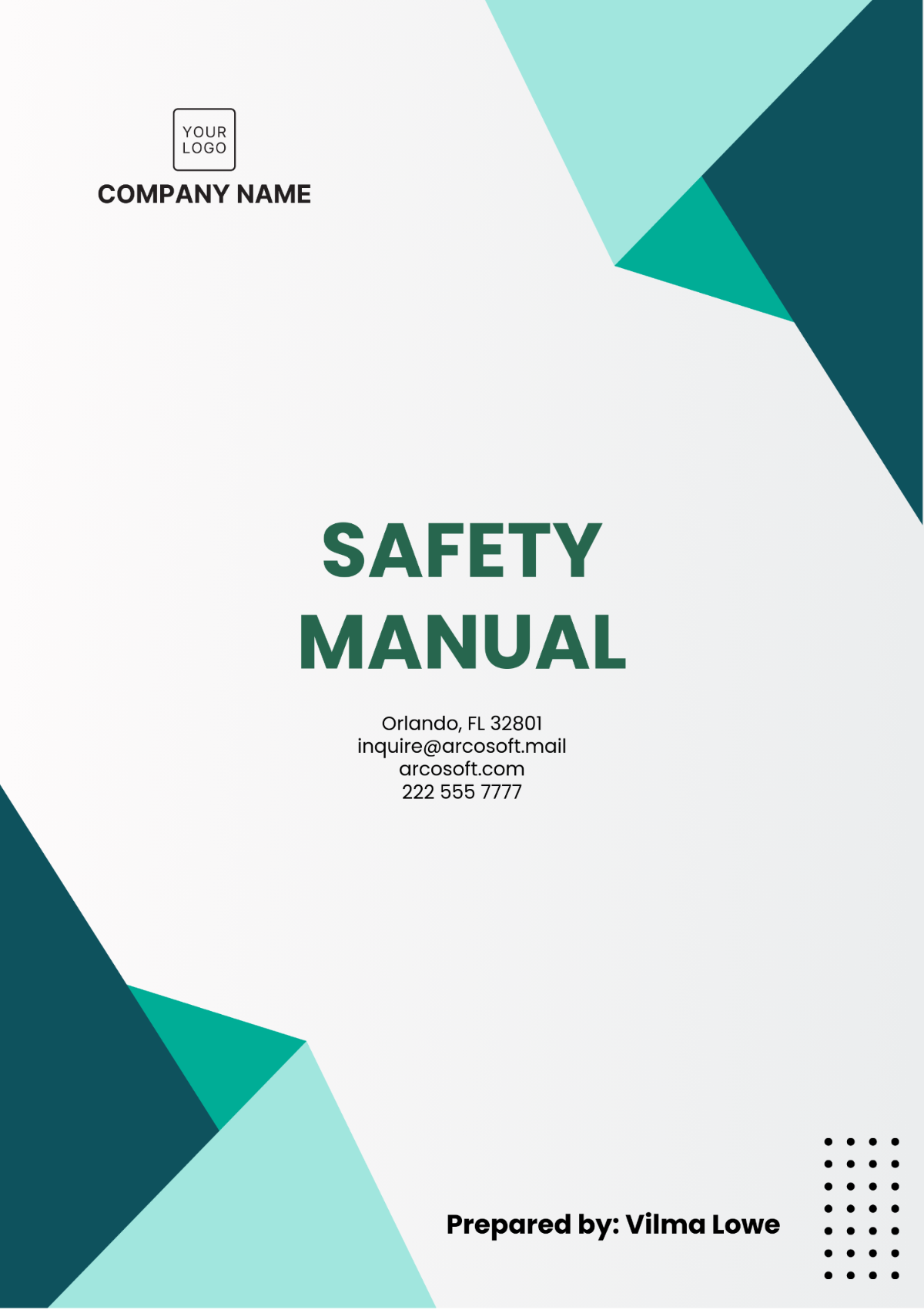 Free Workplace Safety Manual Template Edit Online Download Template