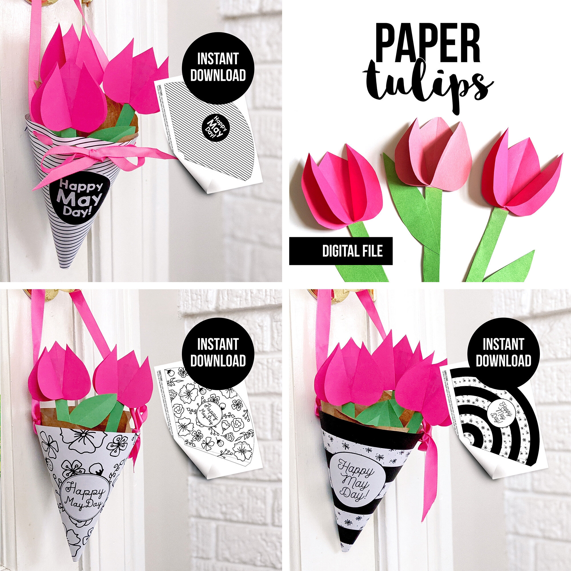 FREEBIE Printable May Day Gift Tags Pepperwild