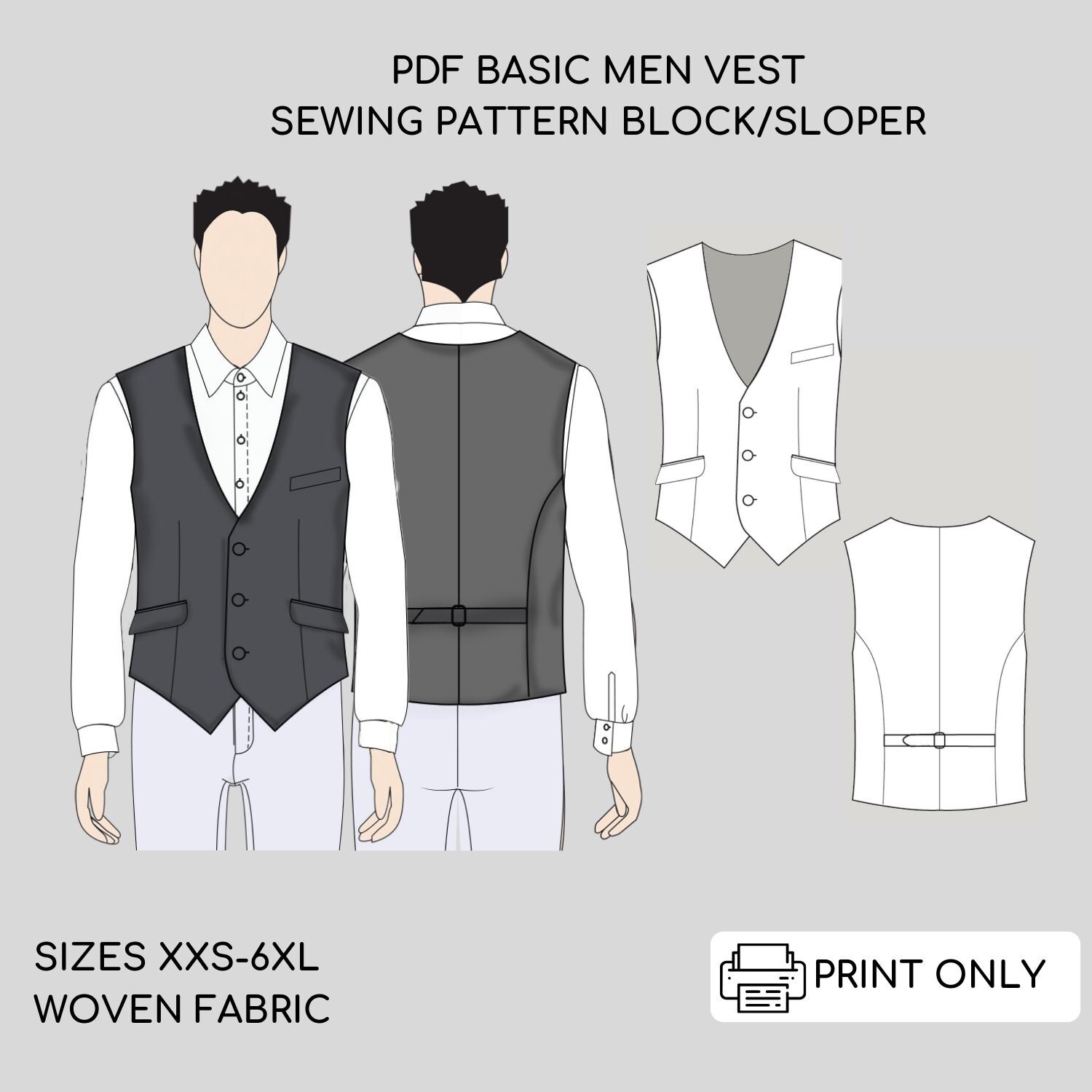 Free Printable Men S Vest Pattern