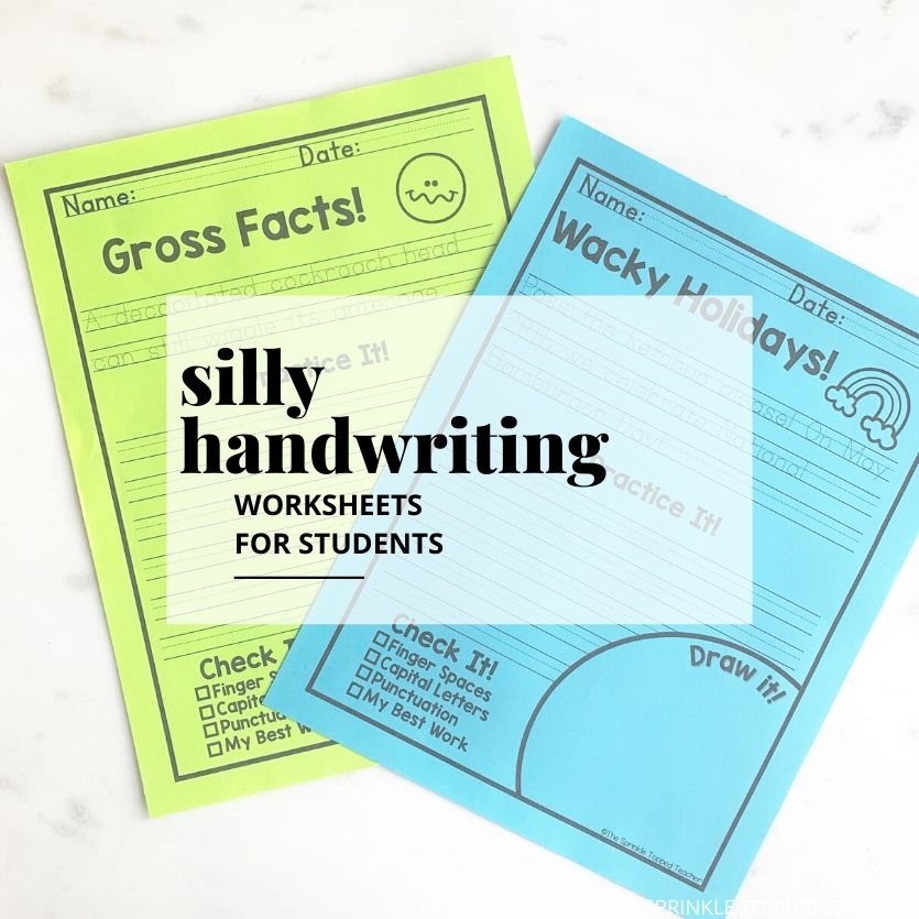 Fun Handwriting Worksheets For Older Kids