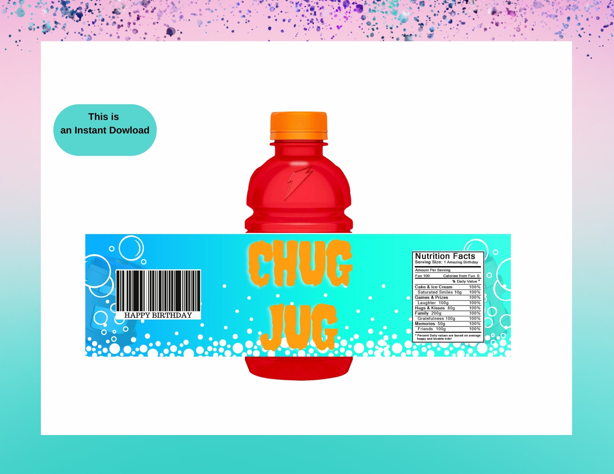Gamer Chug Labels Printable Labels INSTANT DOWNLOAD Gamer Gatorade Label Video Game Birthday Party Supplies Gaming Labels Party Etsy