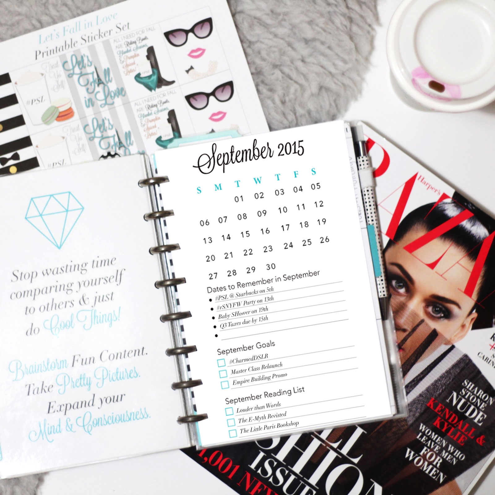 Get Your Free September Printable Planner Dashboard Strange Charmed