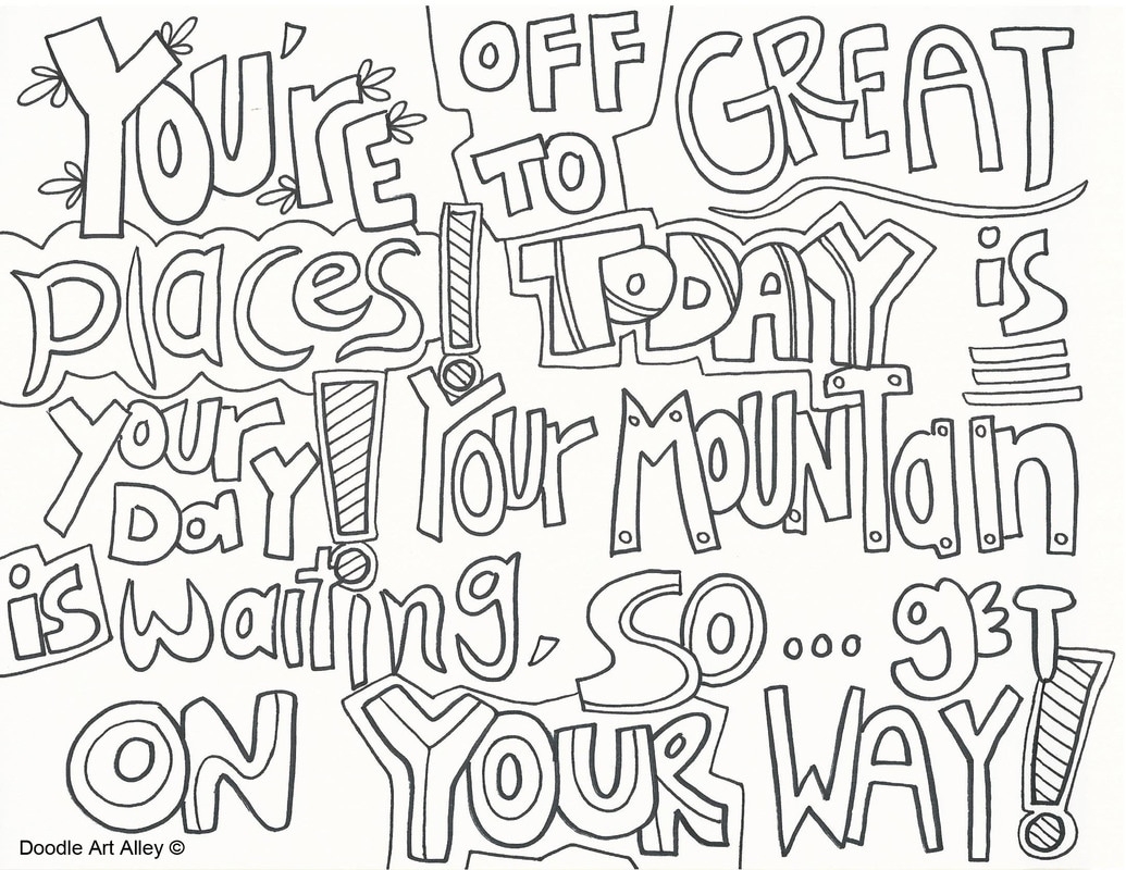Graduation Coloring Pages DOODLE ART ALLEY