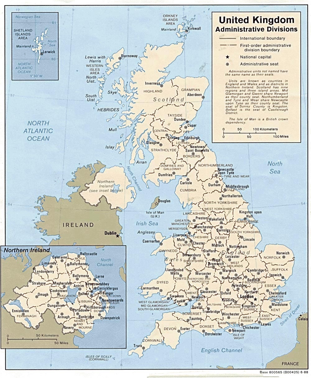 Map Of England Printable Free