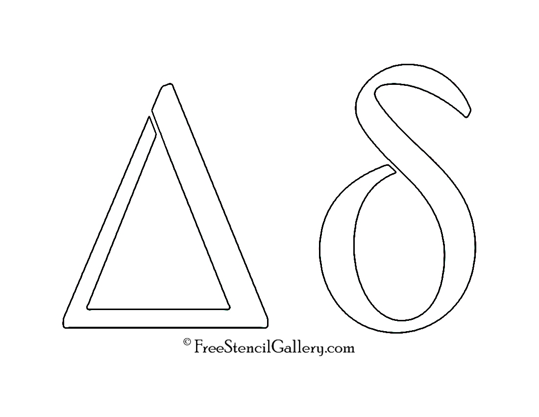 Free Printable Greek Letter Stencils