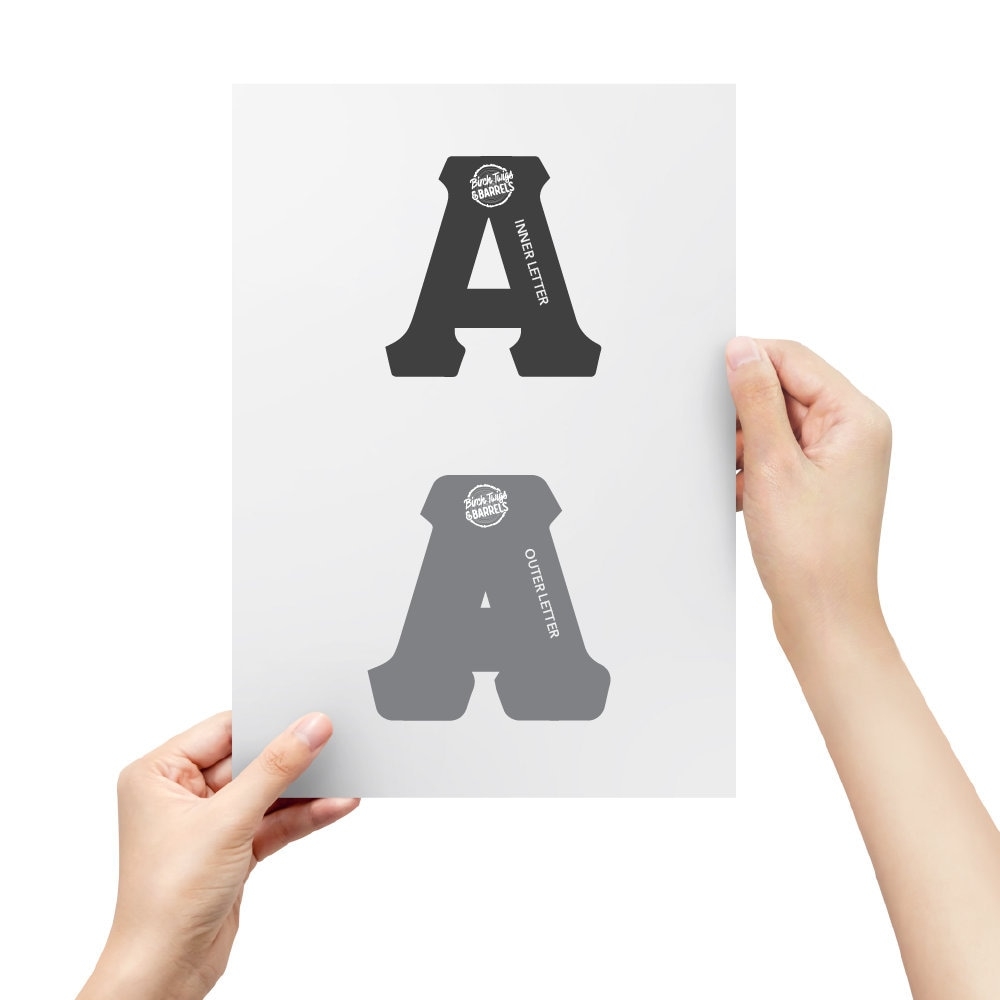 Greek Letter Printable Stencils Etsy