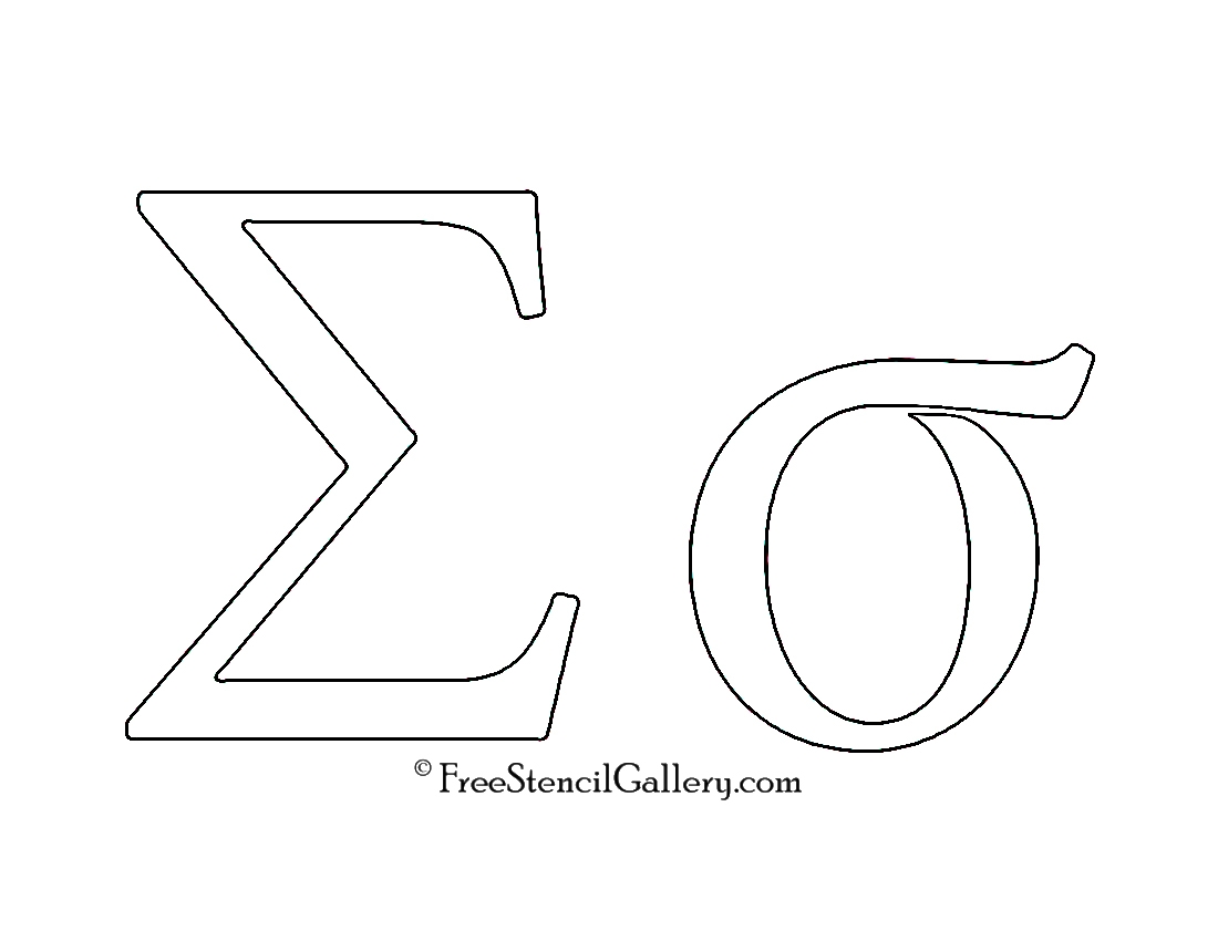 Greek Letter Sigma Free Stencil Gallery