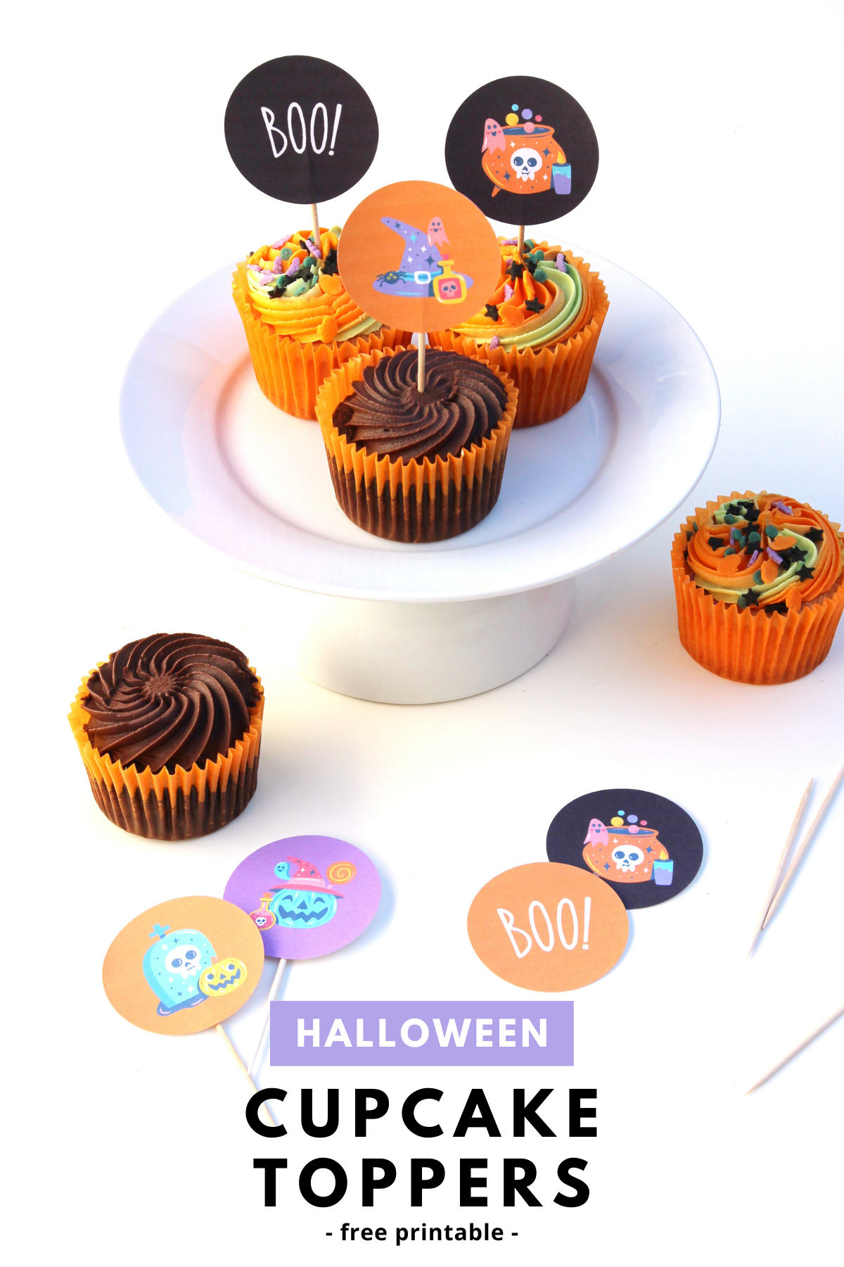 Halloween Cupcake Toppers Free Printable Gathering Beauty