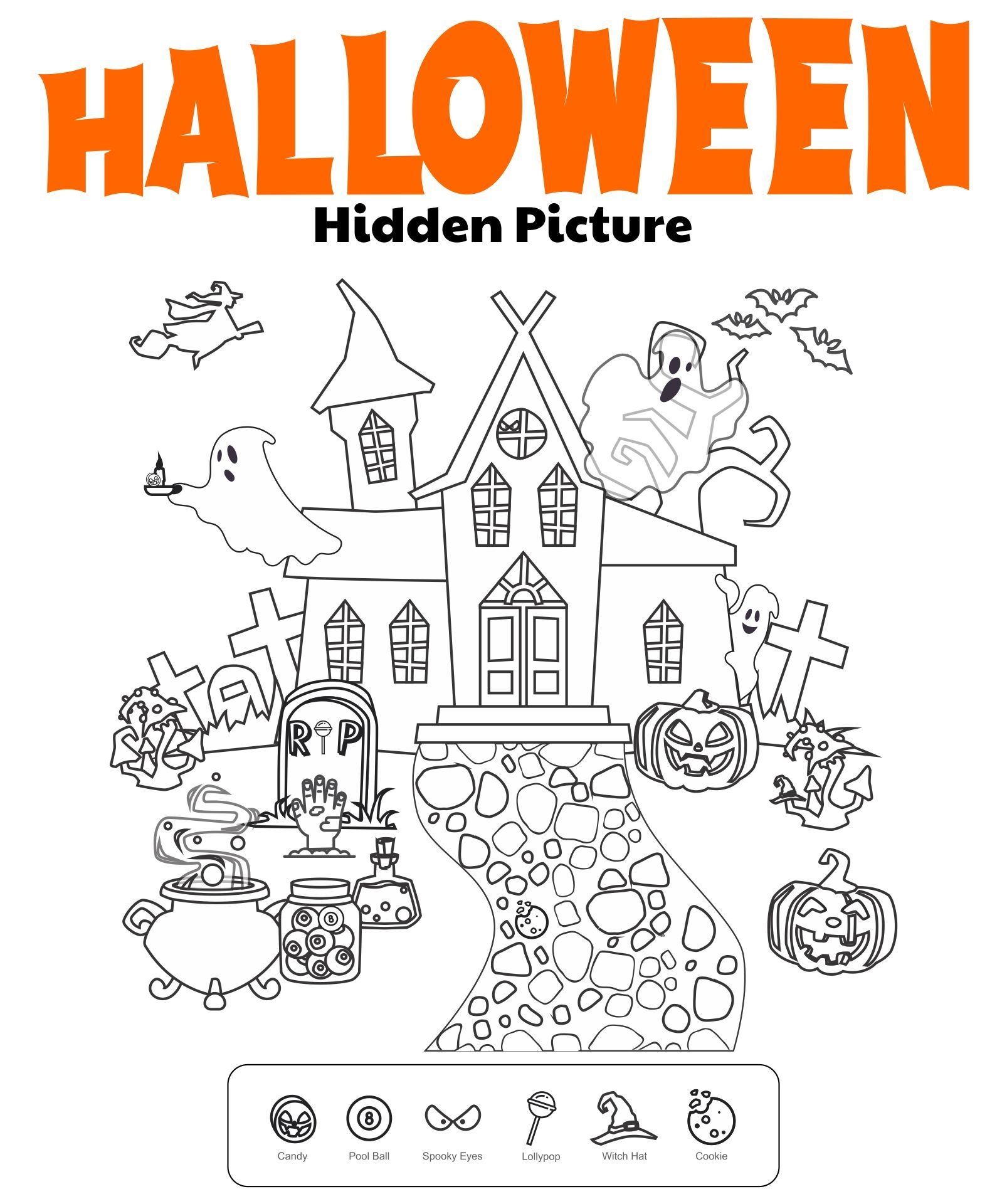 Halloween Hidden Picture 15 Free PDF Printables Printablee