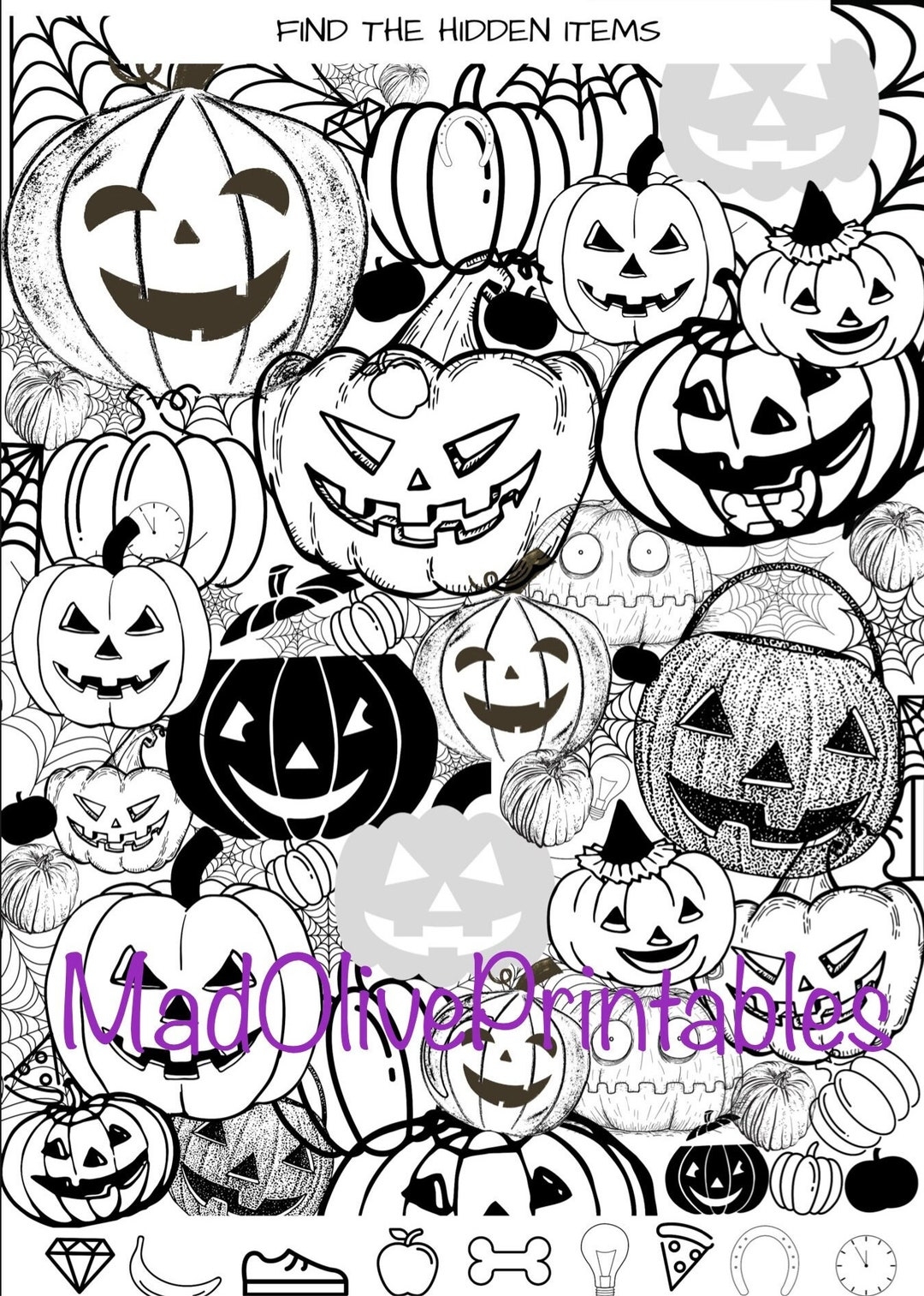 Halloween Hidden Picture Printable Etsy Israel