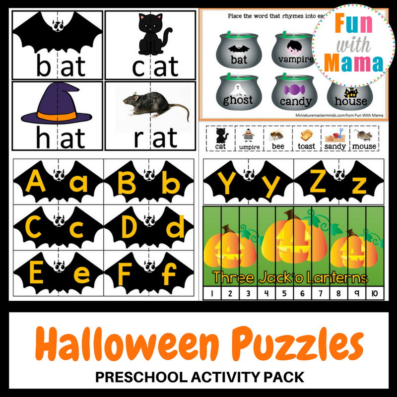 Halloween Puzzles Free Printable