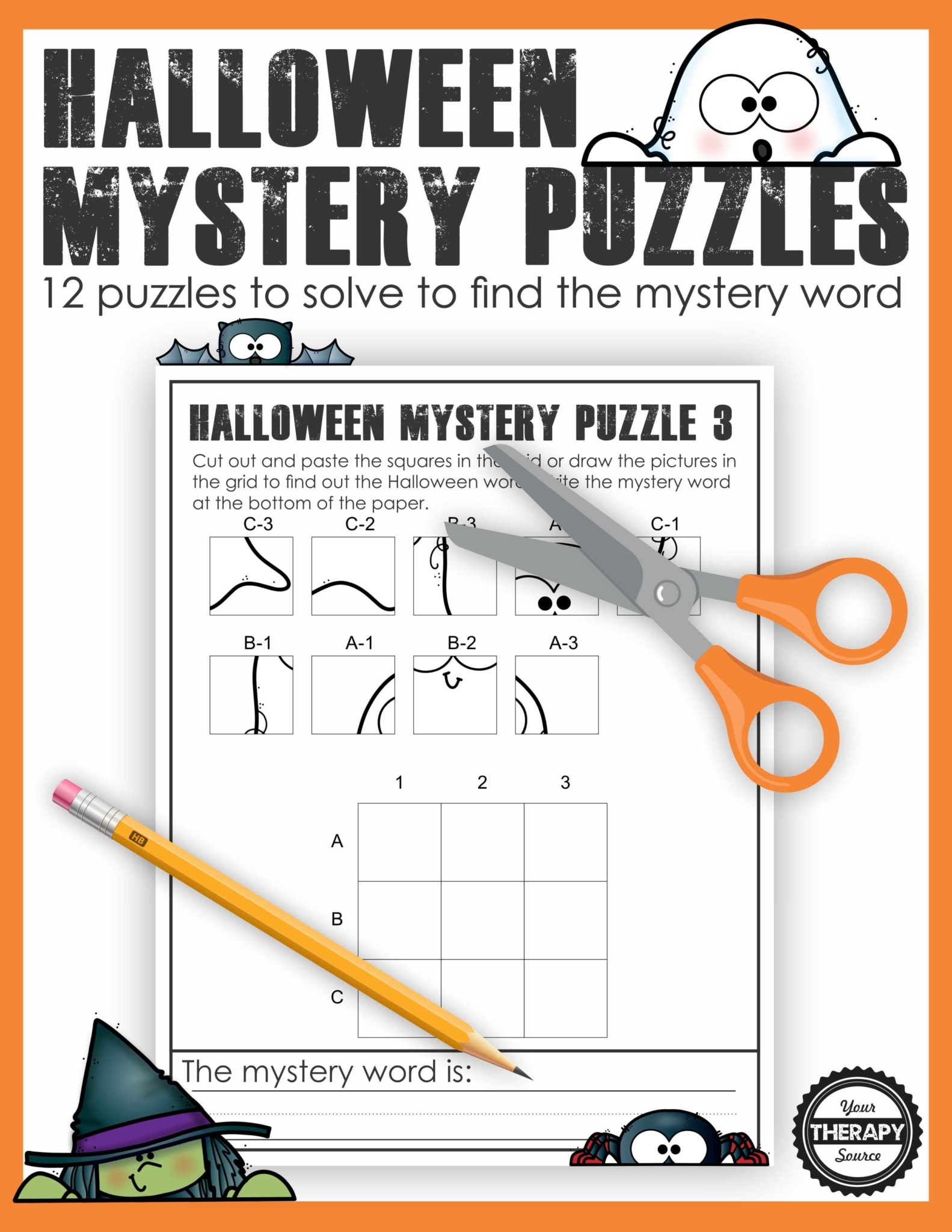 Halloween Puzzles Printable Your Therapy Source