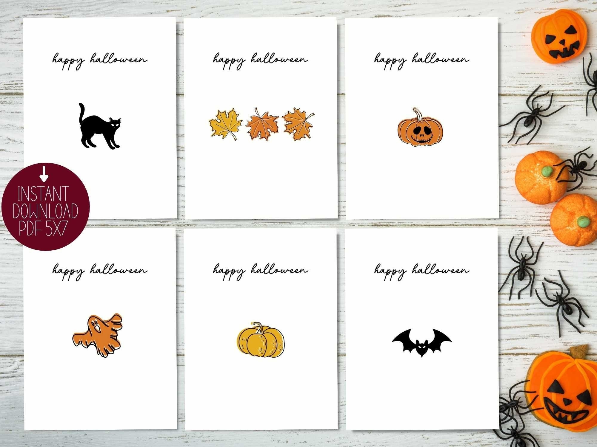Happy Halloween Cards PRINTABLE Etsy