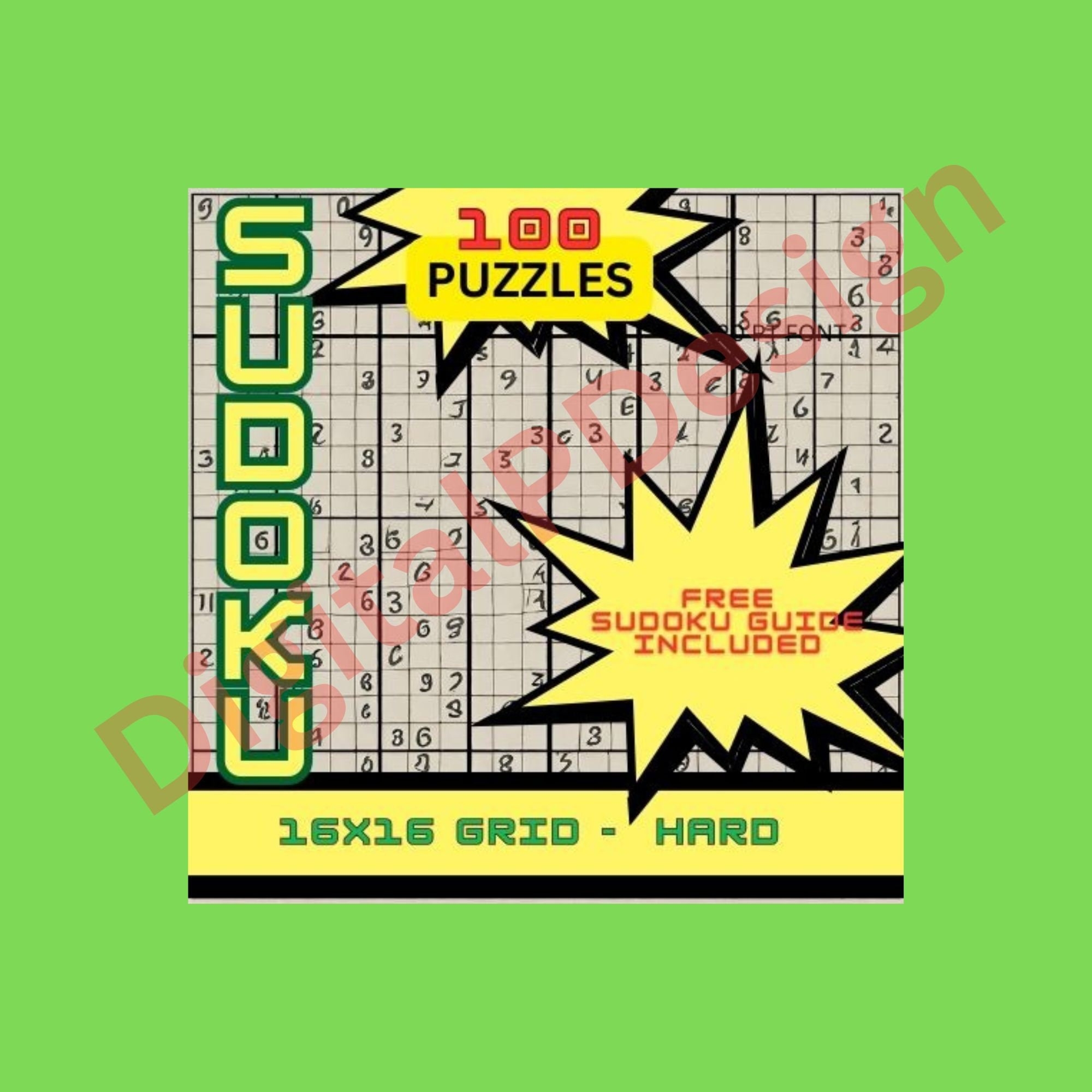Hard Level Sudoku 16x16 Grid Printables Sudoku Puzzle Lovers 100 Digital Puzzles PLUS Sudoku Players Cheat Sheet 100 More Puzzles Etsy