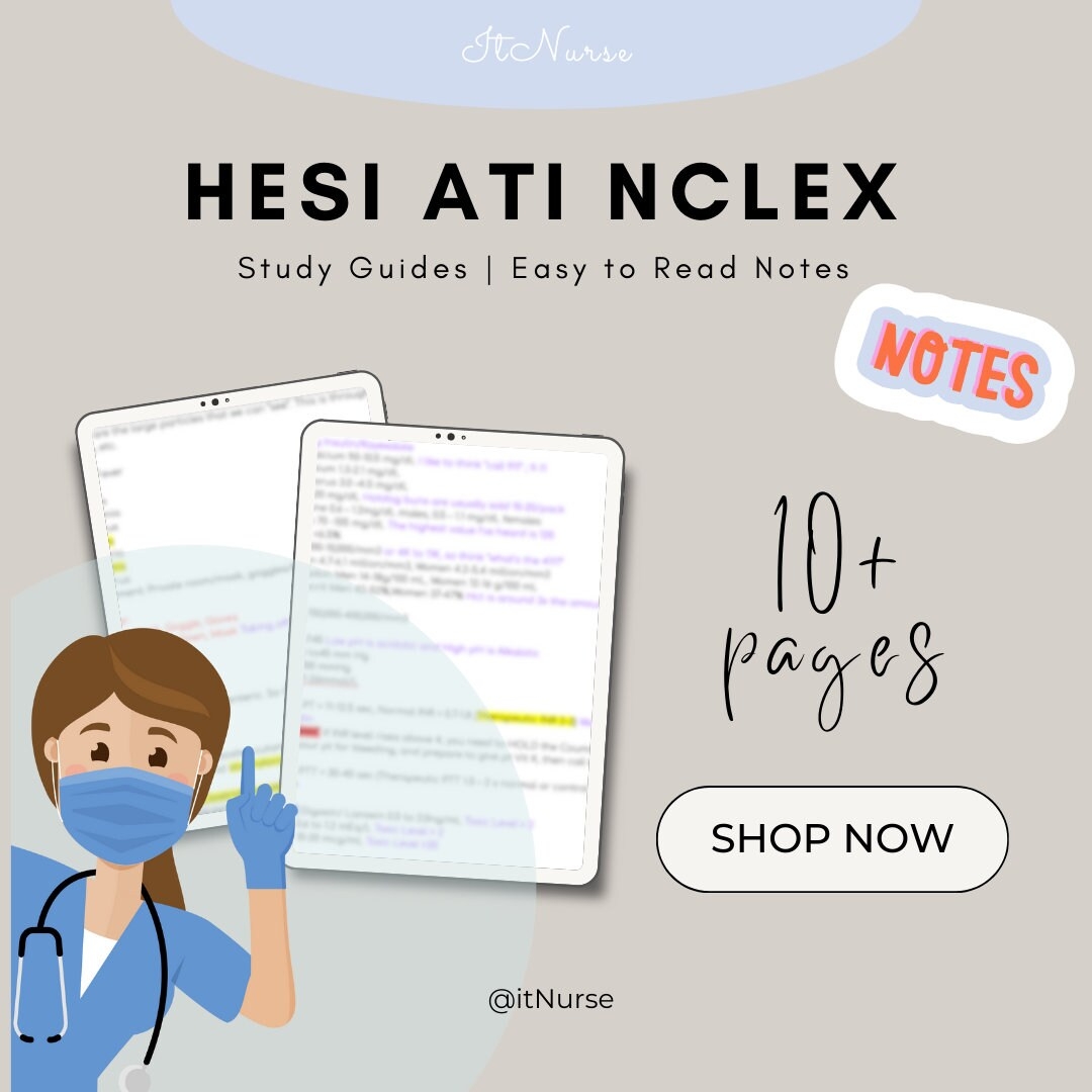 Hesi Nursing Etsy