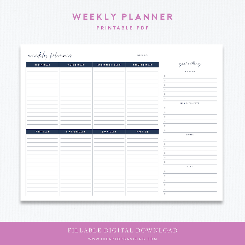 Free Household Organizational Printable Charts