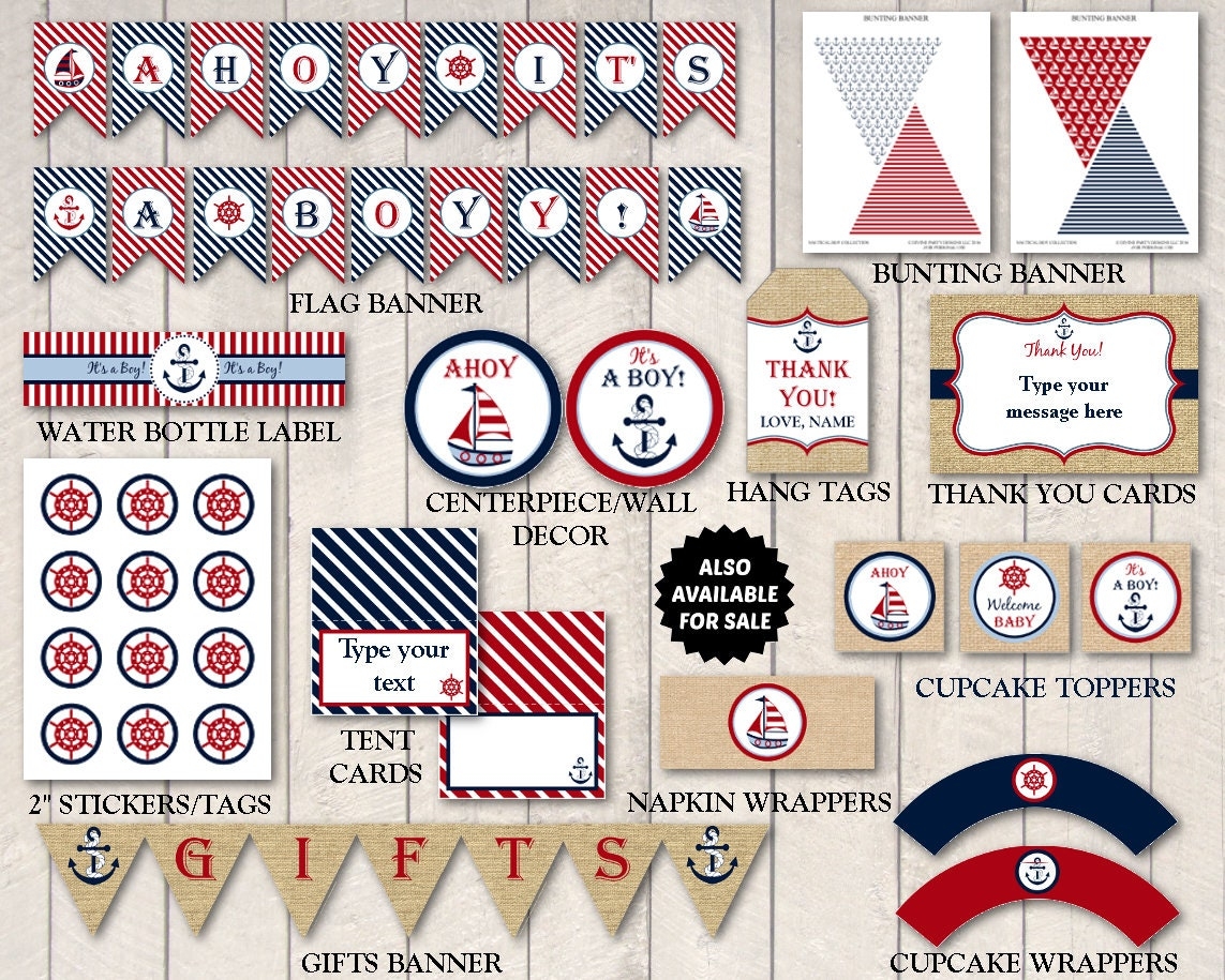 INSTANT DOWNLOAD Nautical Printable 8x10 Ahoy Welcome Aboard Sail On In Sign Nautical Collection Item 615 Etsy